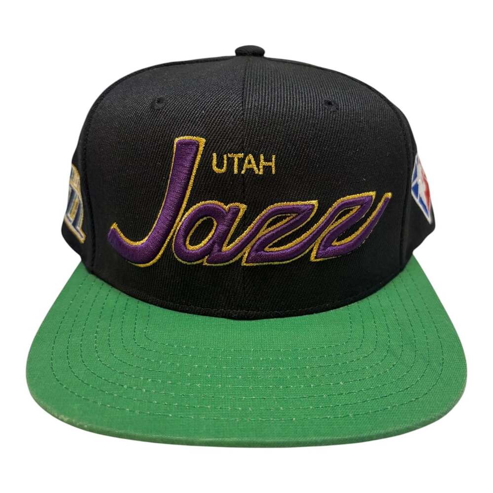 Utah Jazz Mitchell & Ness Black NBA 75th Anniversary Snapback Hat
